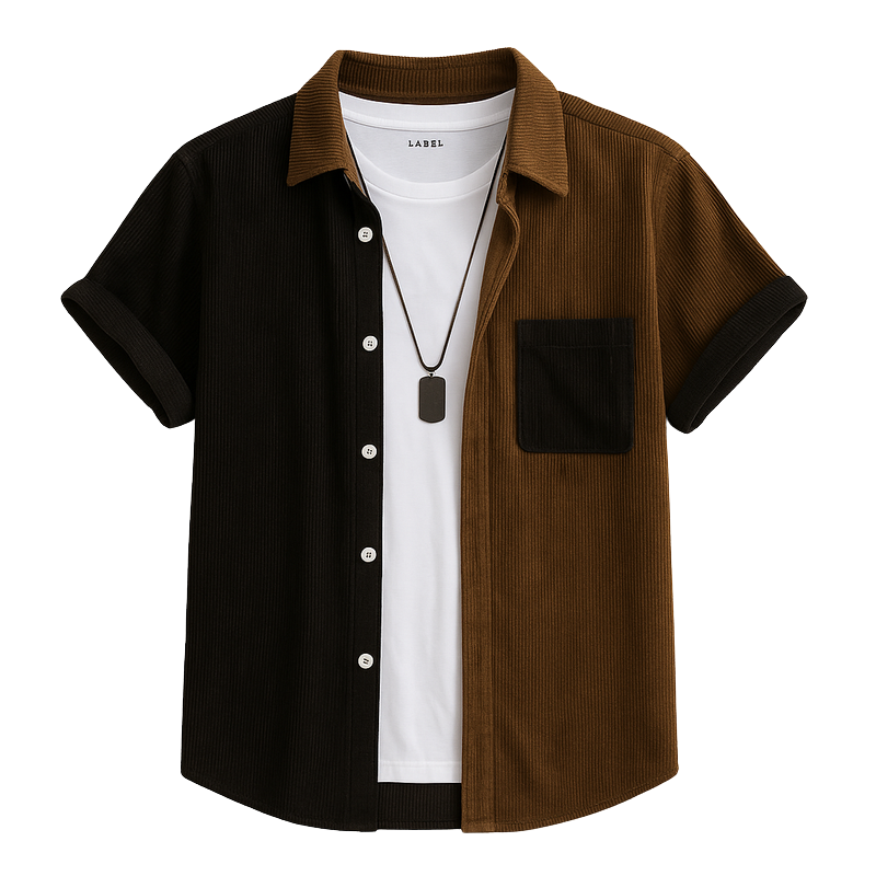 Two-Tone Corduroy Classic Shirt