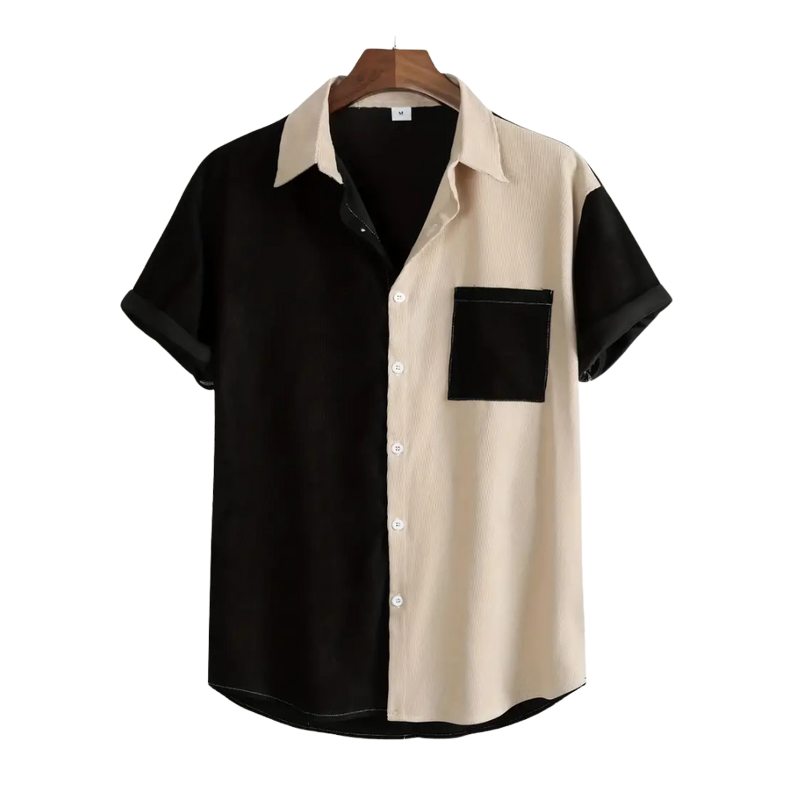 Retro Noir Color block Shirt