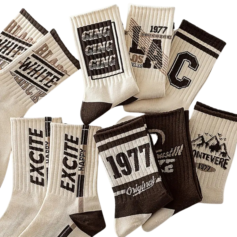Echoes of 1977 Retro Crew Socks – 5 Pairs