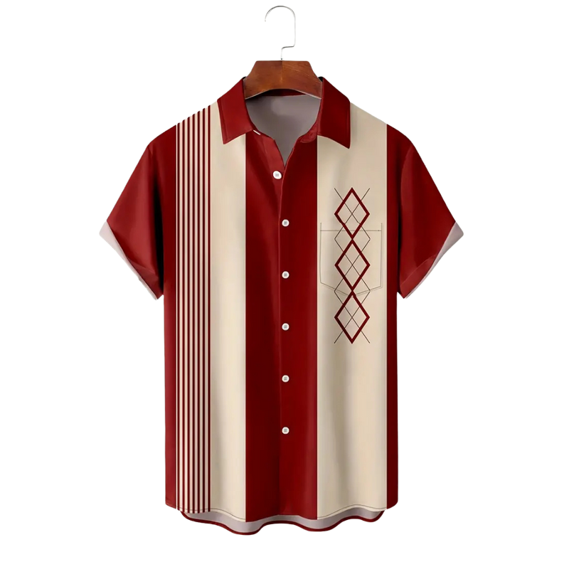 Crimson Voyage Retro Shirt