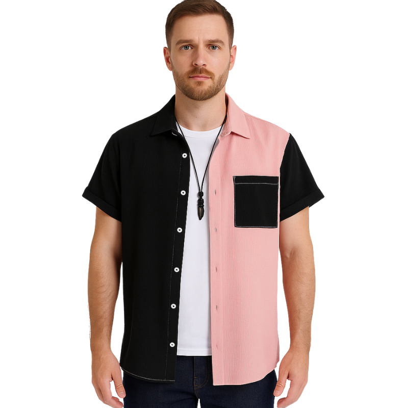 Pink Noir Corduroy Shirt