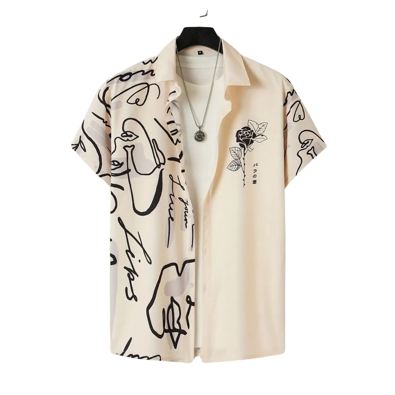 Ink & Petals Abstract Print Shirt