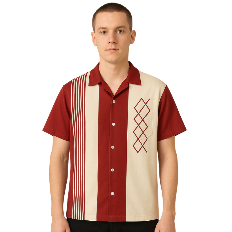 Crimson Voyage Retro Shirt