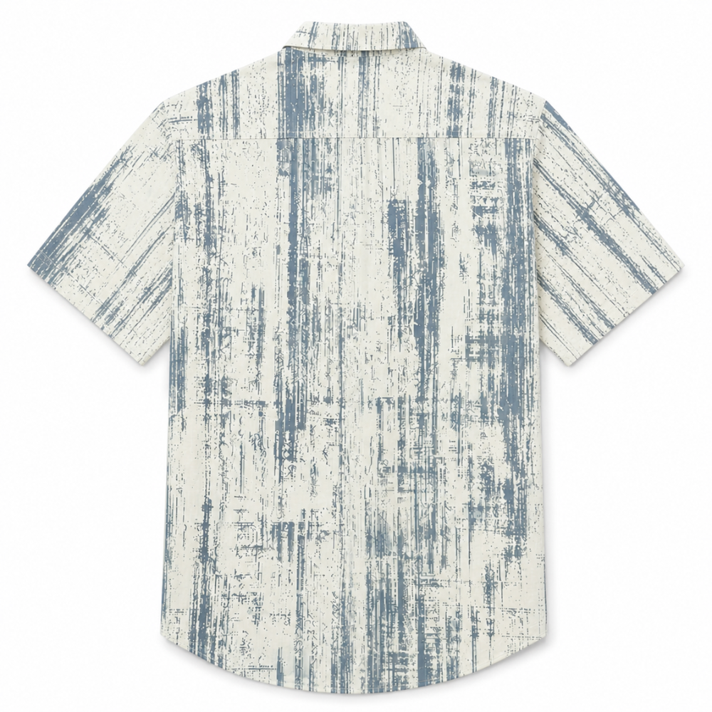 Hawaiian Men's Casual Print Button-Up Shirt