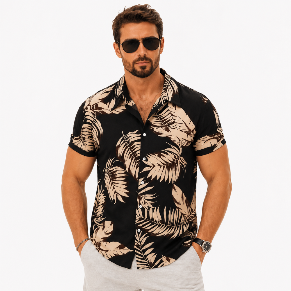 Trendy Print Hawaiian Summer Beach Shirt