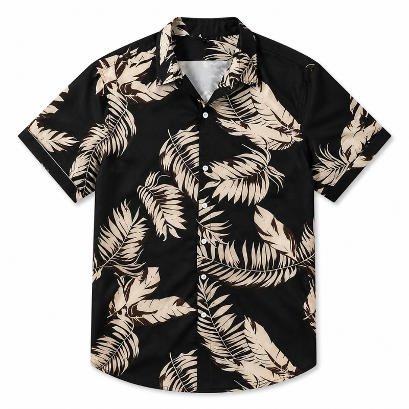 Trendy Print Hawaiian Summer Beach Shirt