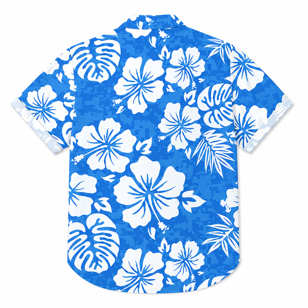 Tropical Palm Pattern Hawaiian Beach Shirt
