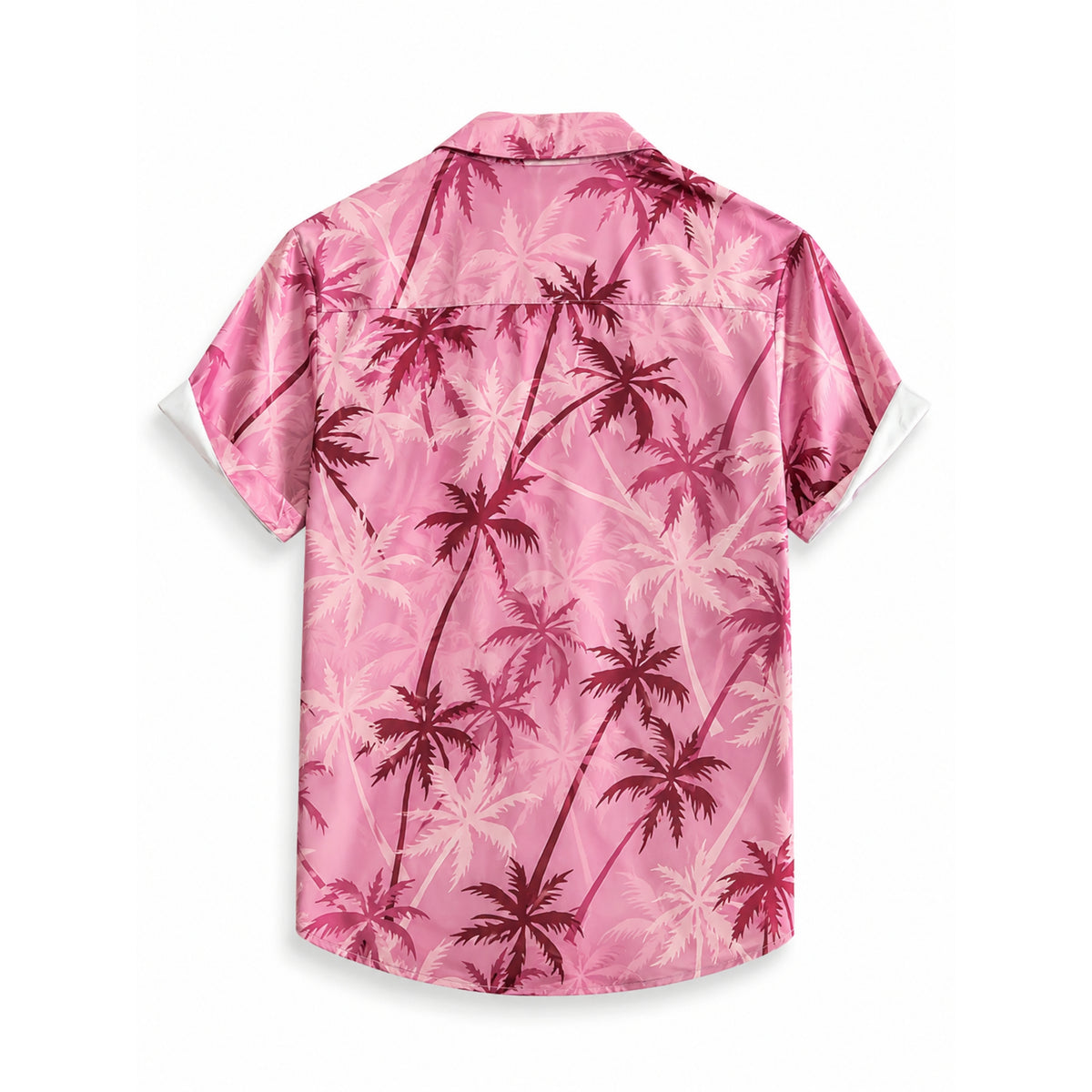 Coconut Tree Pattern Button-Up Shirt