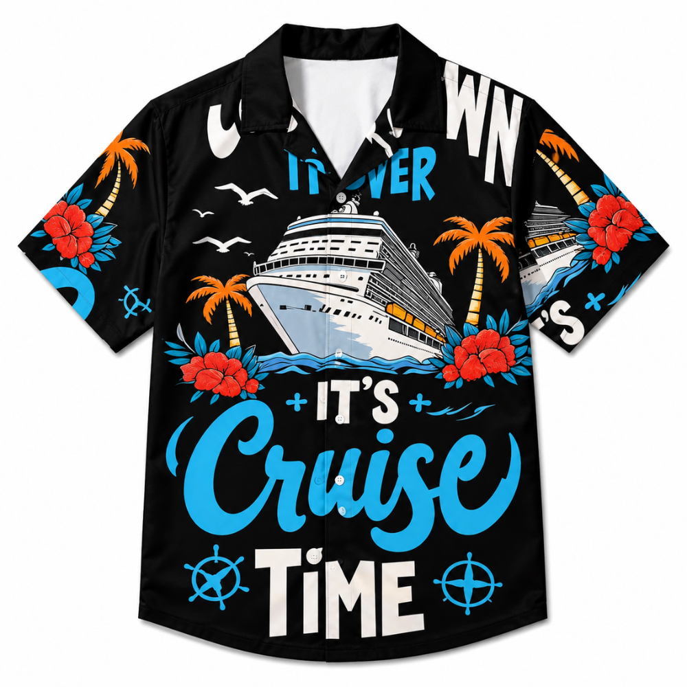 Tropical Cruise Button-Up Hawaiian Shirt