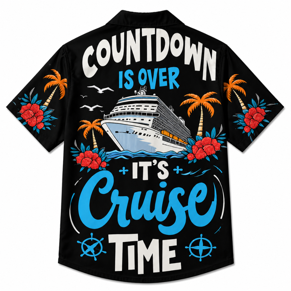 Tropical Cruise Button-Up Hawaiian Shirt