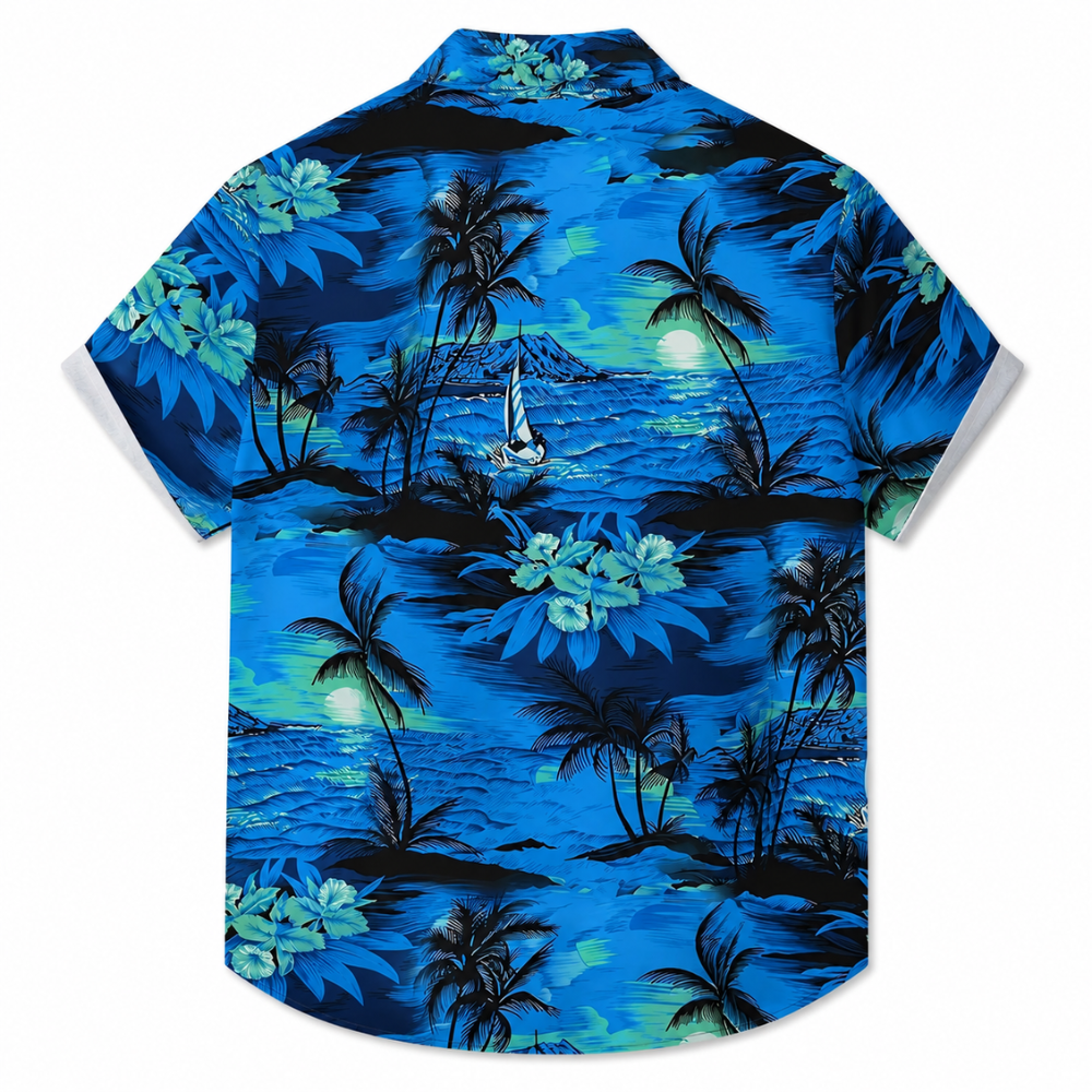 Minimal Beach Style Summer Button-Up Shirt