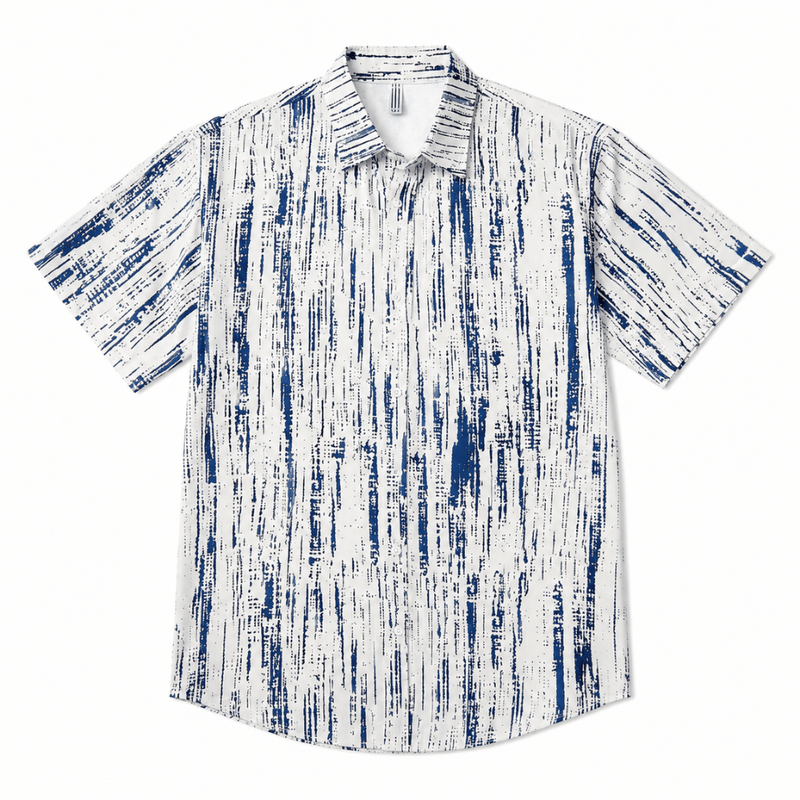 Tie-Dye Print Hawaiian Summer Shirt