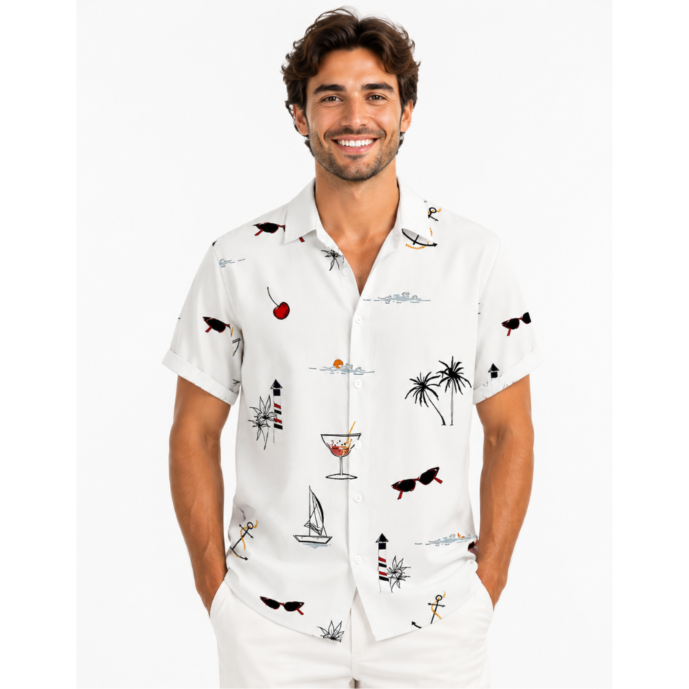 Tropical Vibe Button-Up Shirt