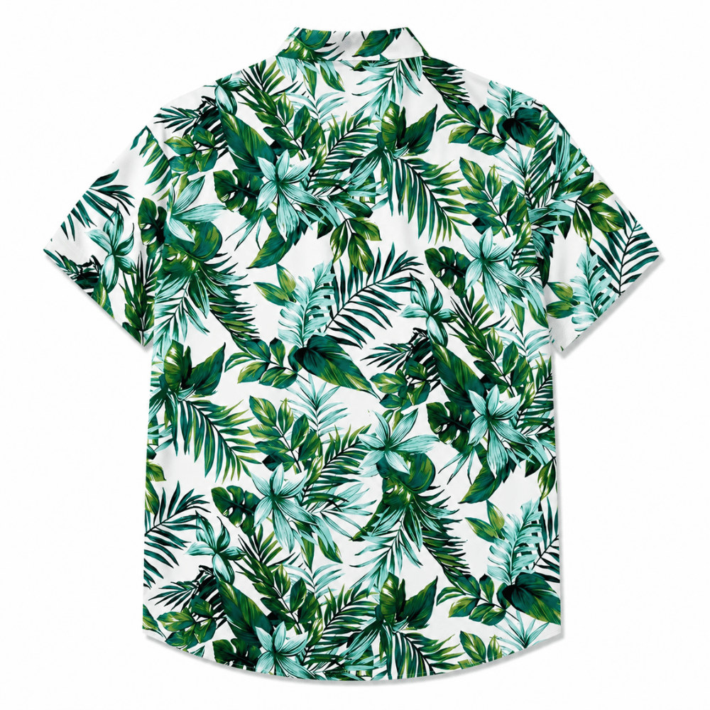 Tropical Leaf Hawaiian Beach Shirt