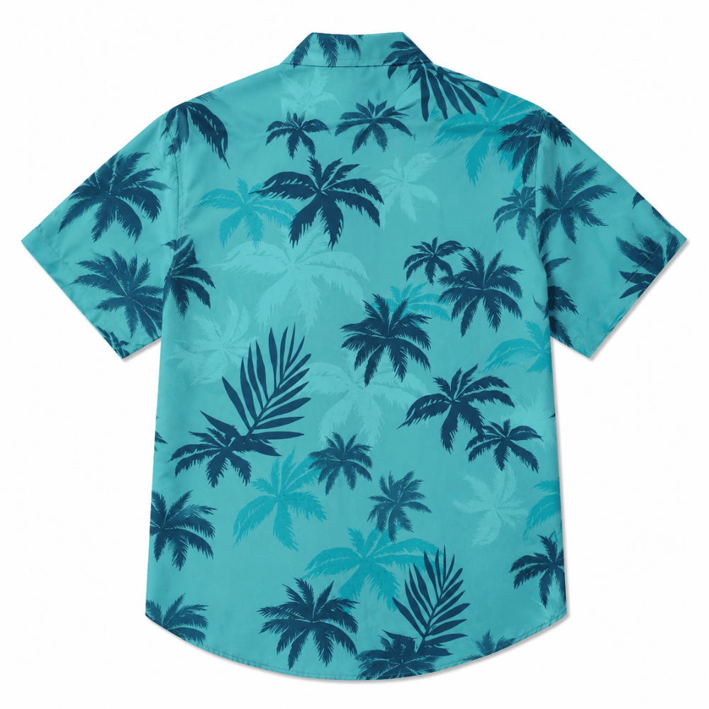3D Plant Print Beach Shirt