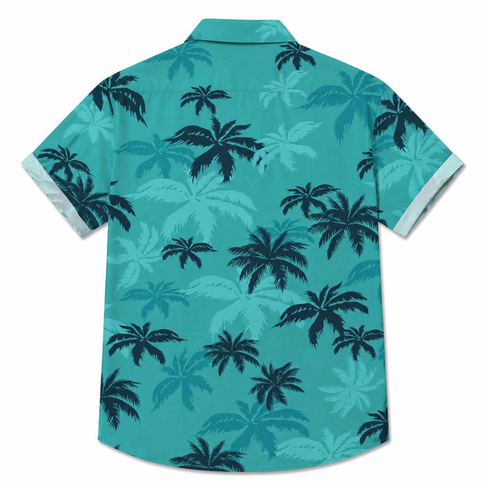 Coconut Tree Summer Casual Button Shirt