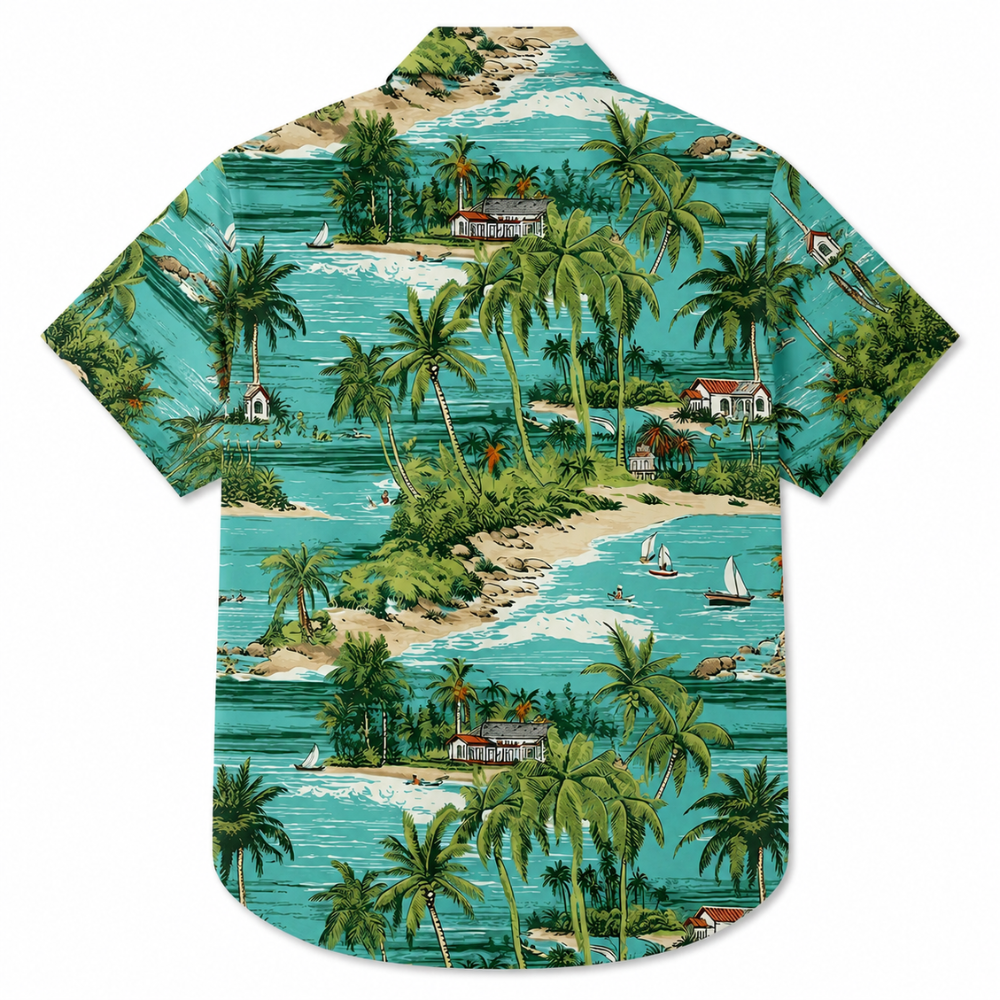3D Tropical Print Casual Hawaiian Street Shirt