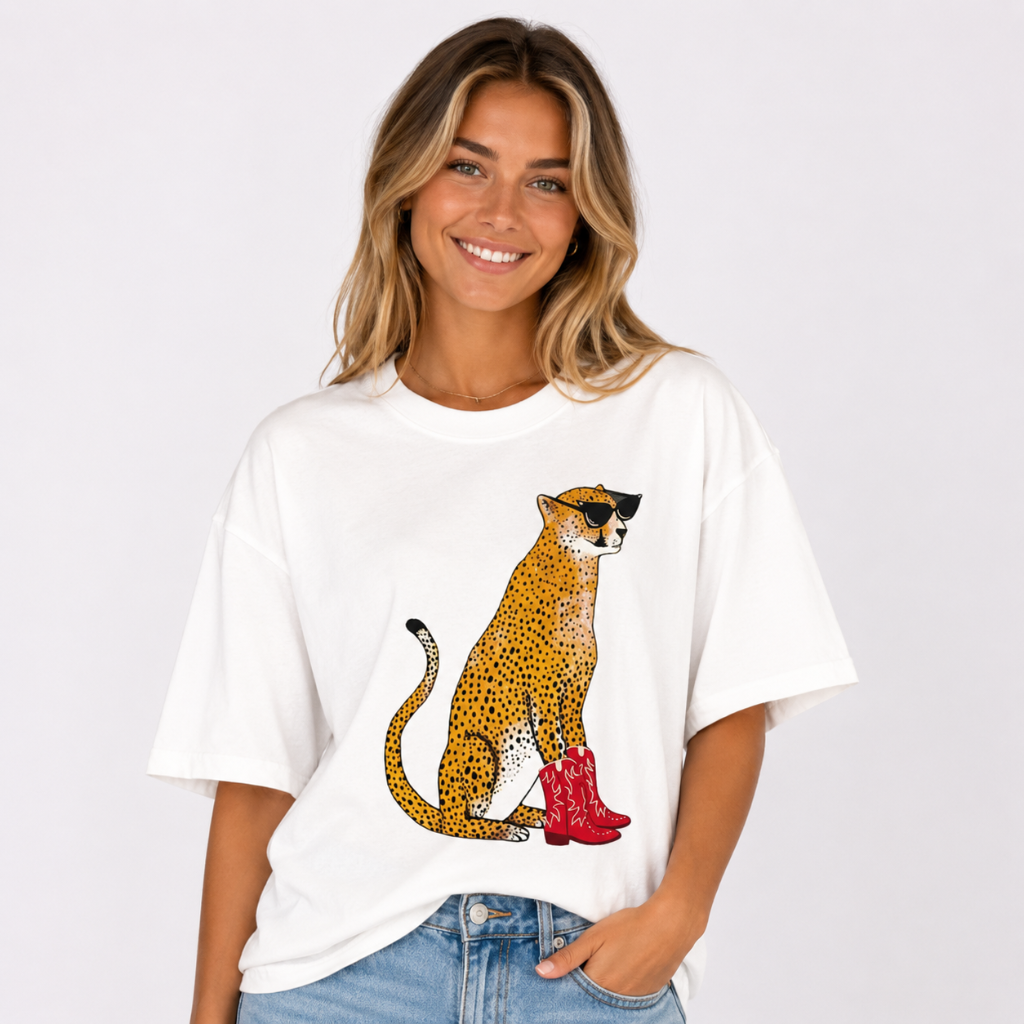 Women's Retro Leopard Print T-Shirt