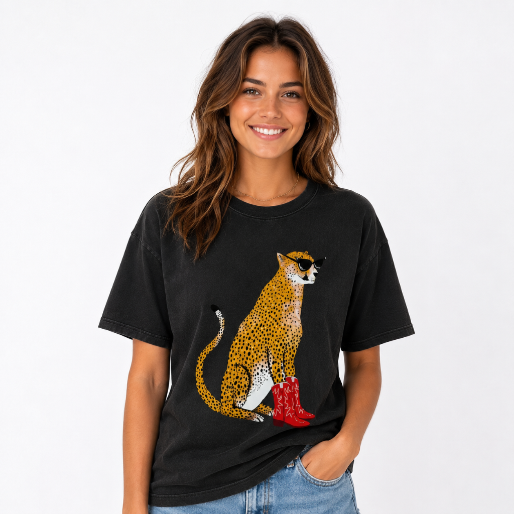 Women's Retro Leopard Print T-Shirt