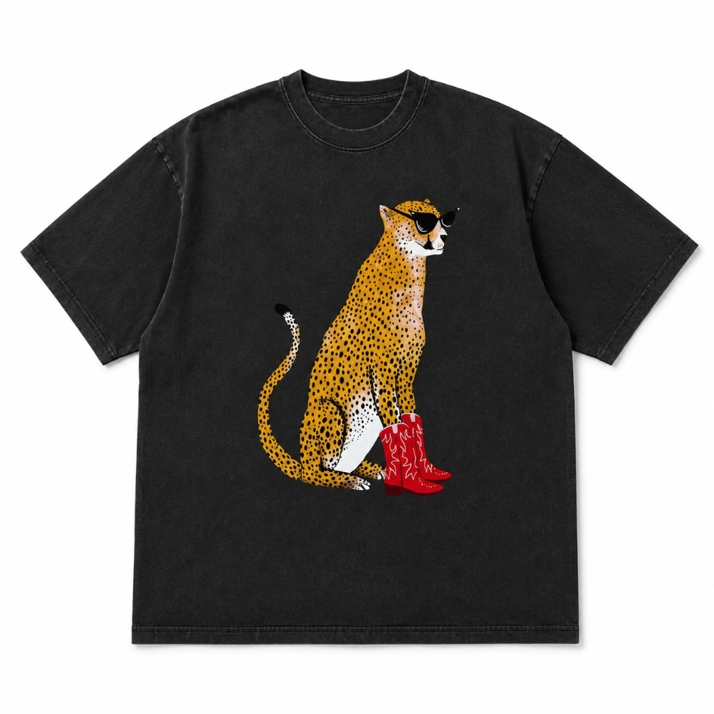 Women's Retro Leopard Print T-Shirt