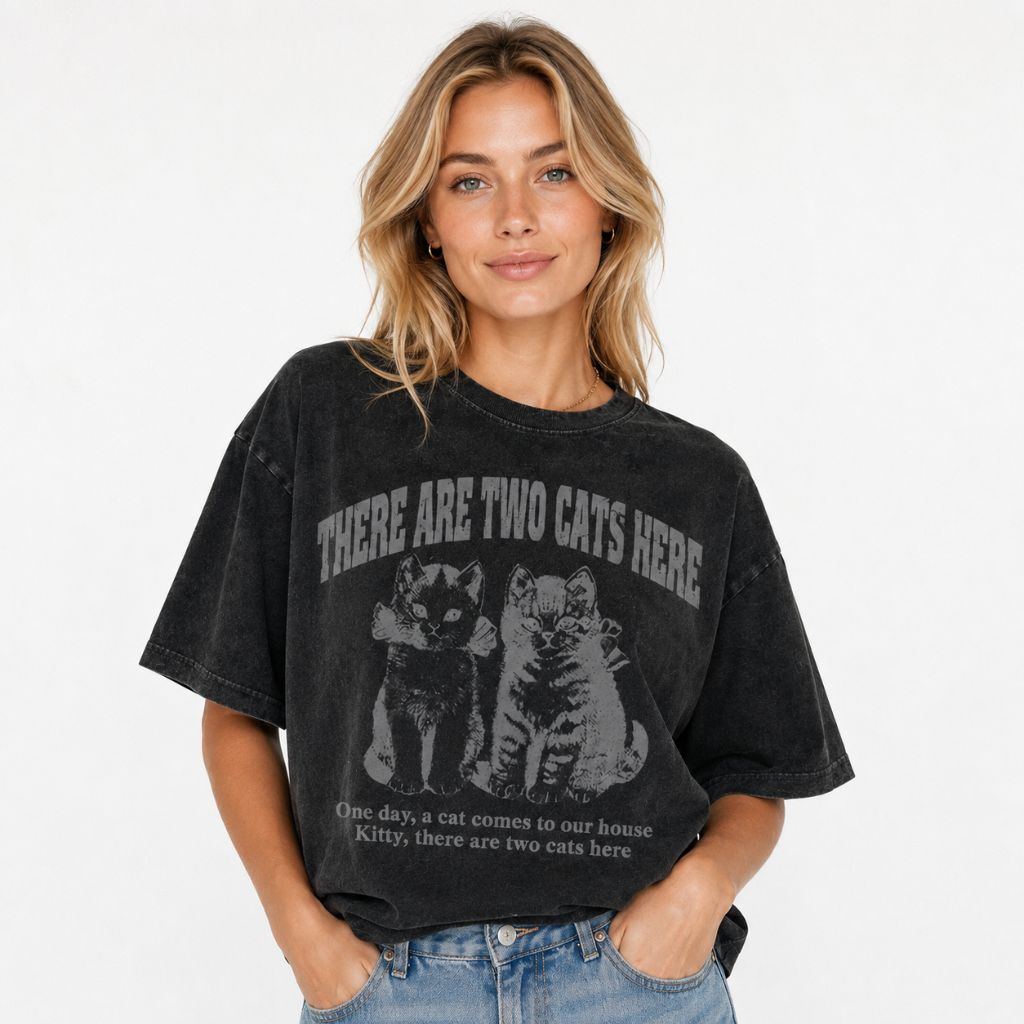 Women's Washed Distressed Drop Shoulder T-Shirt