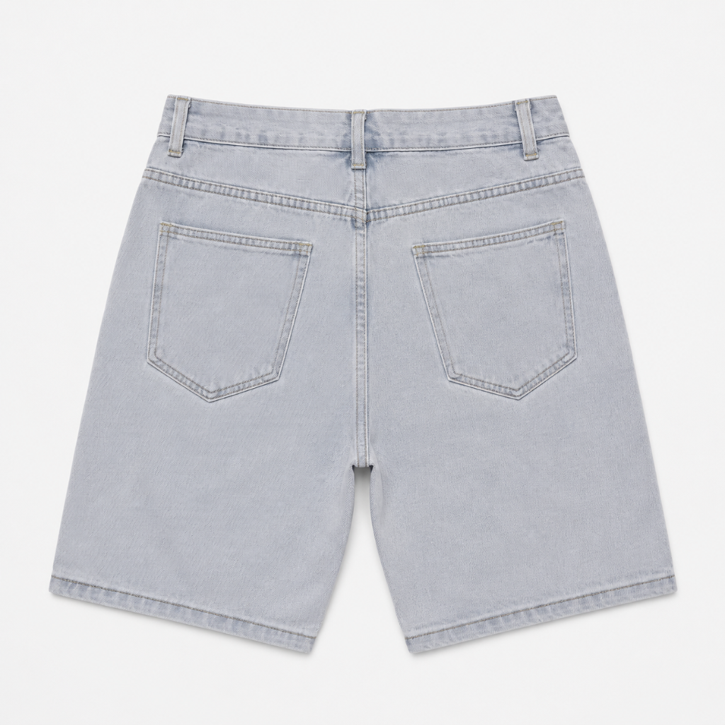 Men's Distressed Printed Denim Shorts