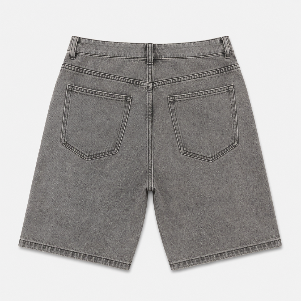 Men's Distressed Printed Denim Shorts