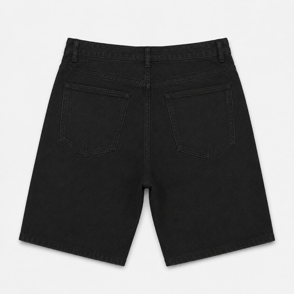 Men's Distressed Printed Denim Shorts