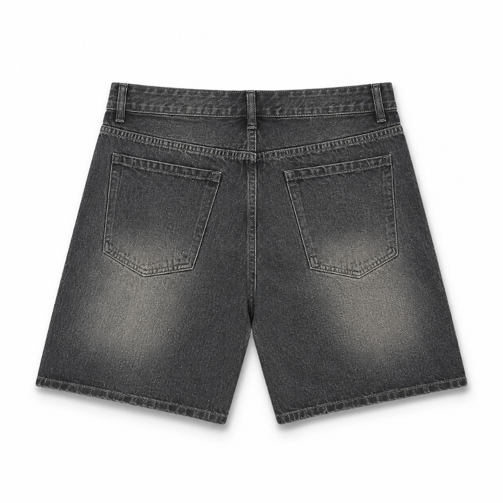 Men's Ripped Wide Leg Denim Shorts
