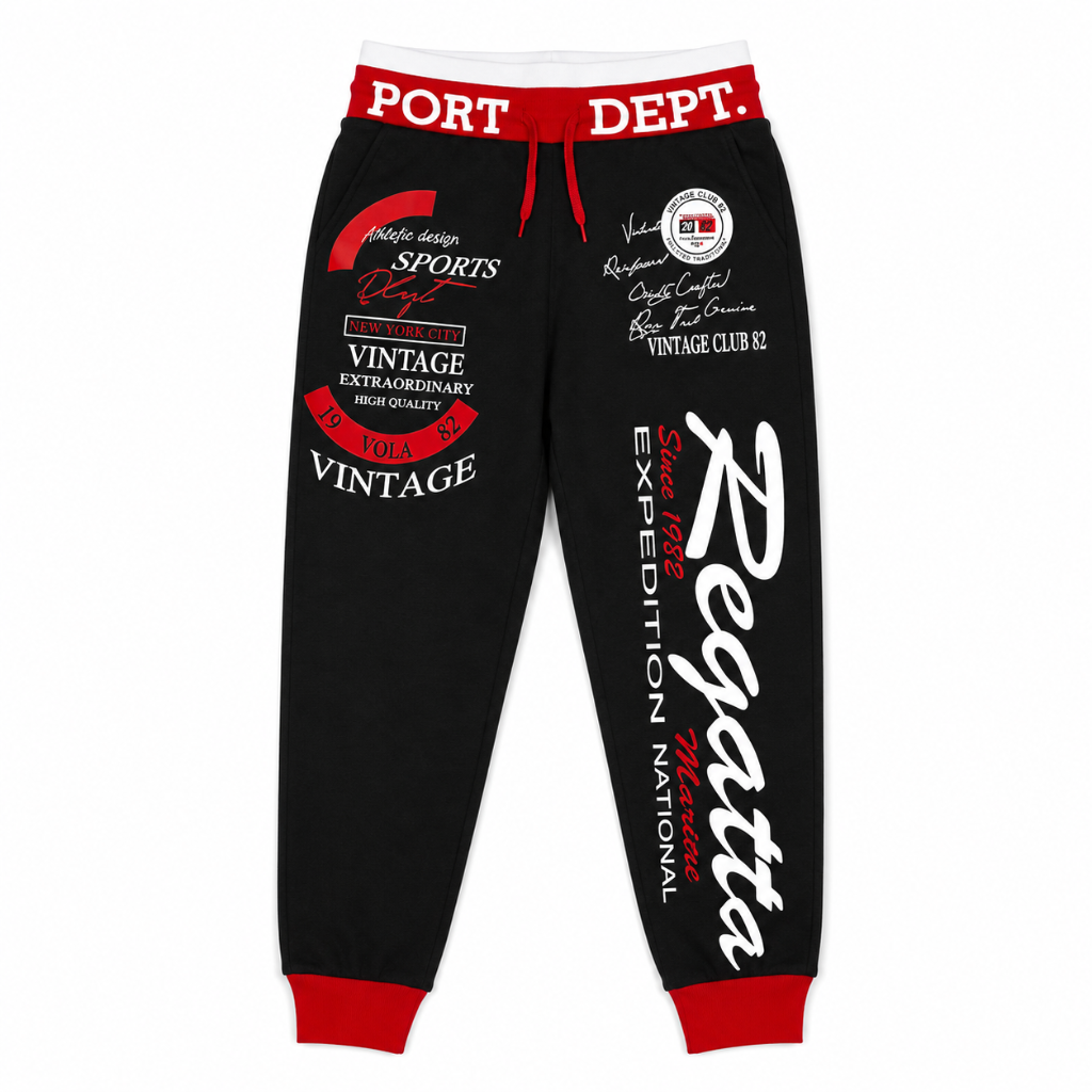 Men's Drawstring Elastic Waist Sports Trousers