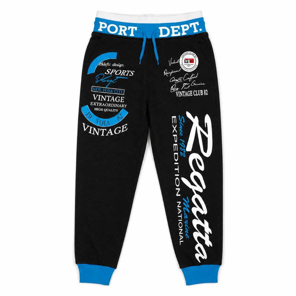 Men's Drawstring Elastic Waist Sports Trousers