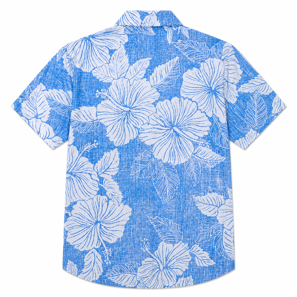 Plus Size Hawaiian Floral Button Shirt