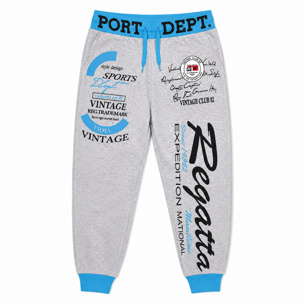 Men's Drawstring Elastic Waist Sports Trousers
