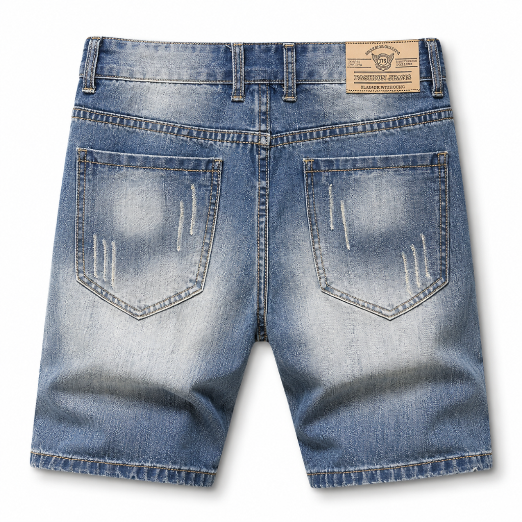 Men's Distressed Denim Shorts