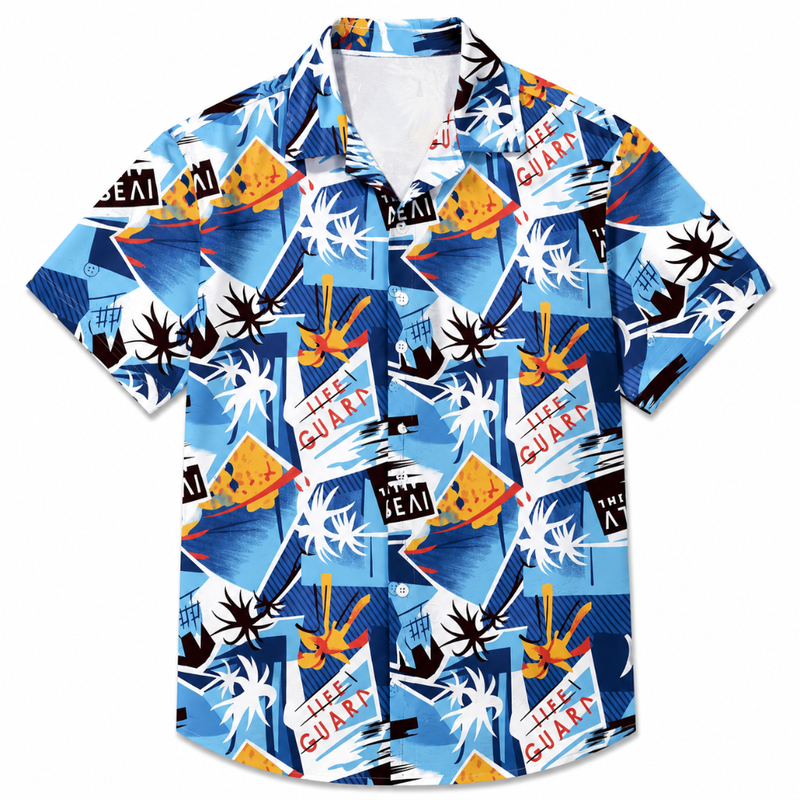 Tropical Button-Up Beach Vacation Shirt