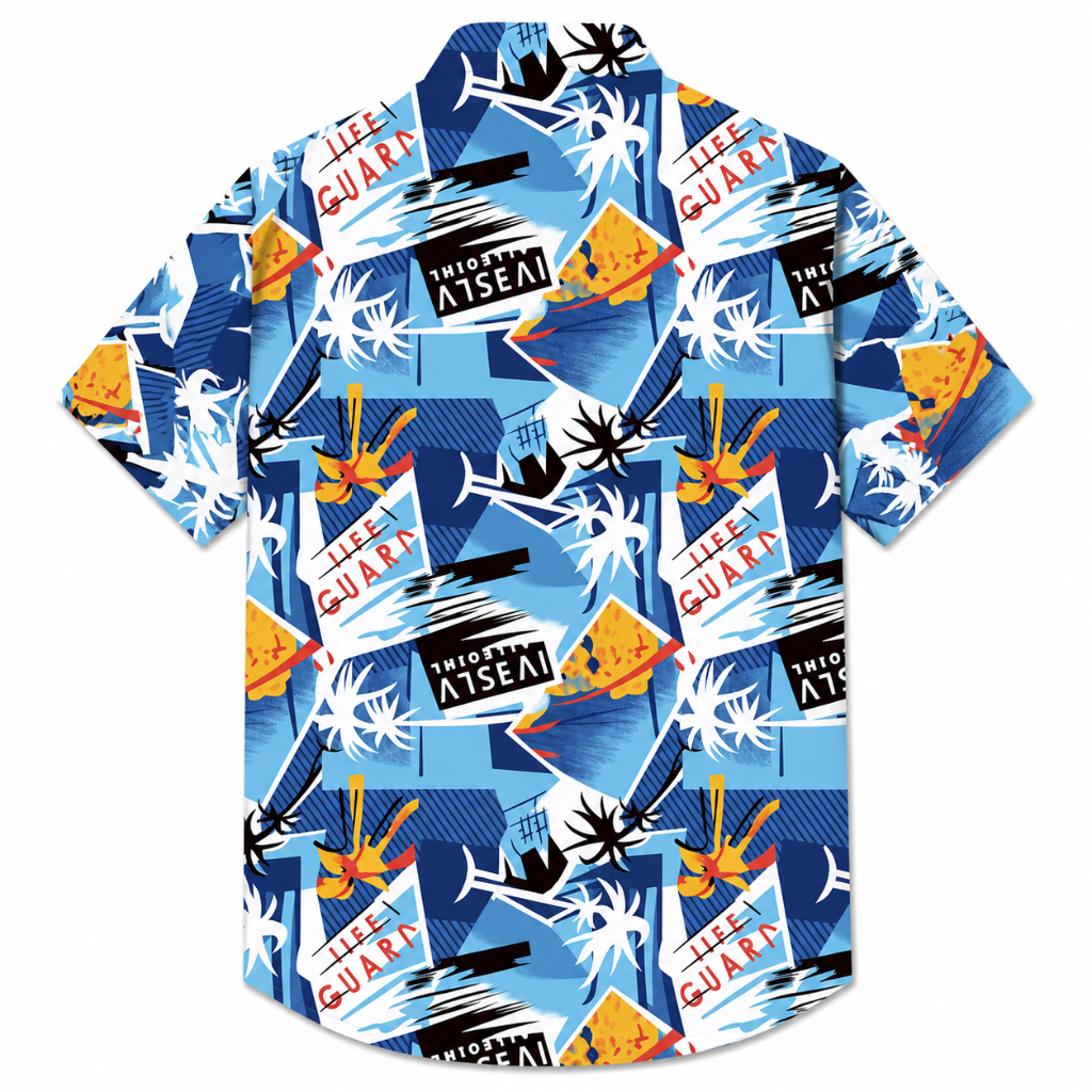 Tropical Button-Up Beach Vacation Shirt
