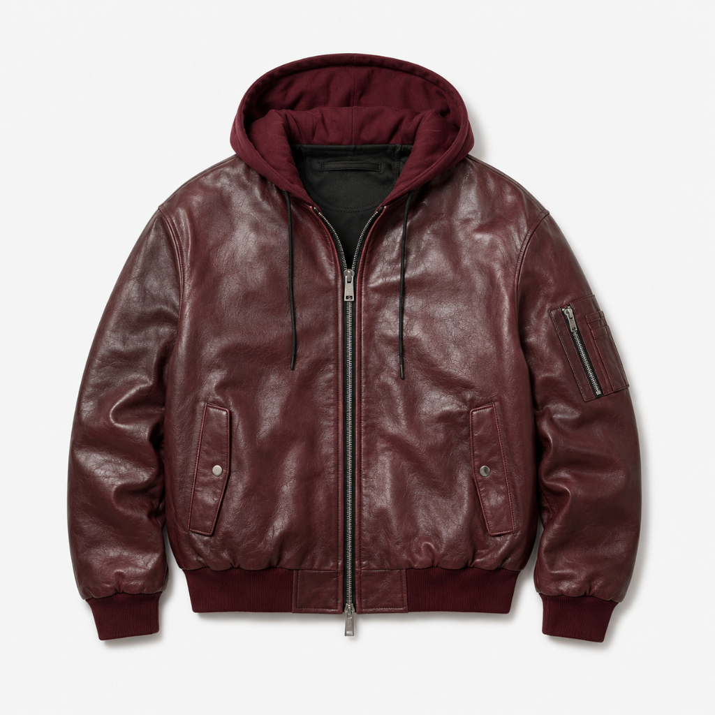 Retro Distressed Washed PU Leather Jacket