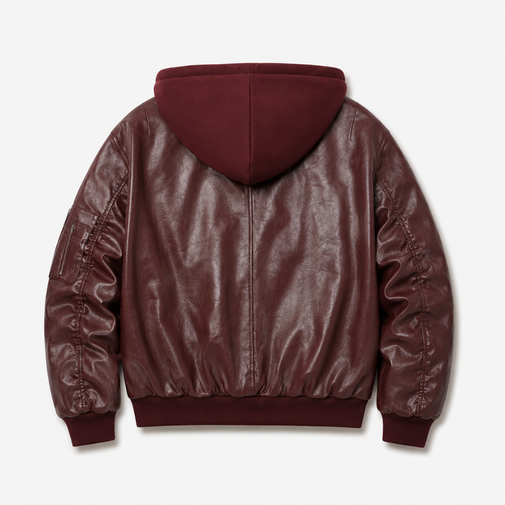 Retro Distressed Washed PU Leather Jacket