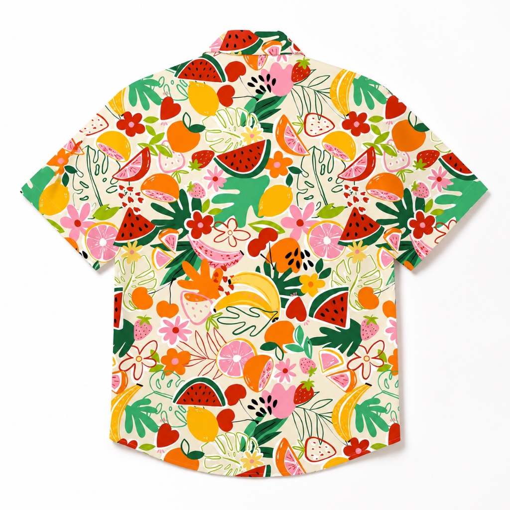 Men’s Tropical Print Casual Summer Shirt