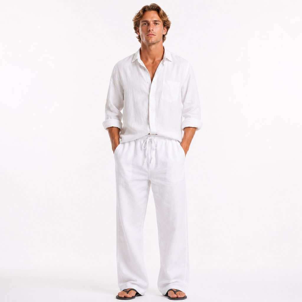 Men’s Linen Loose-fit Long Pants