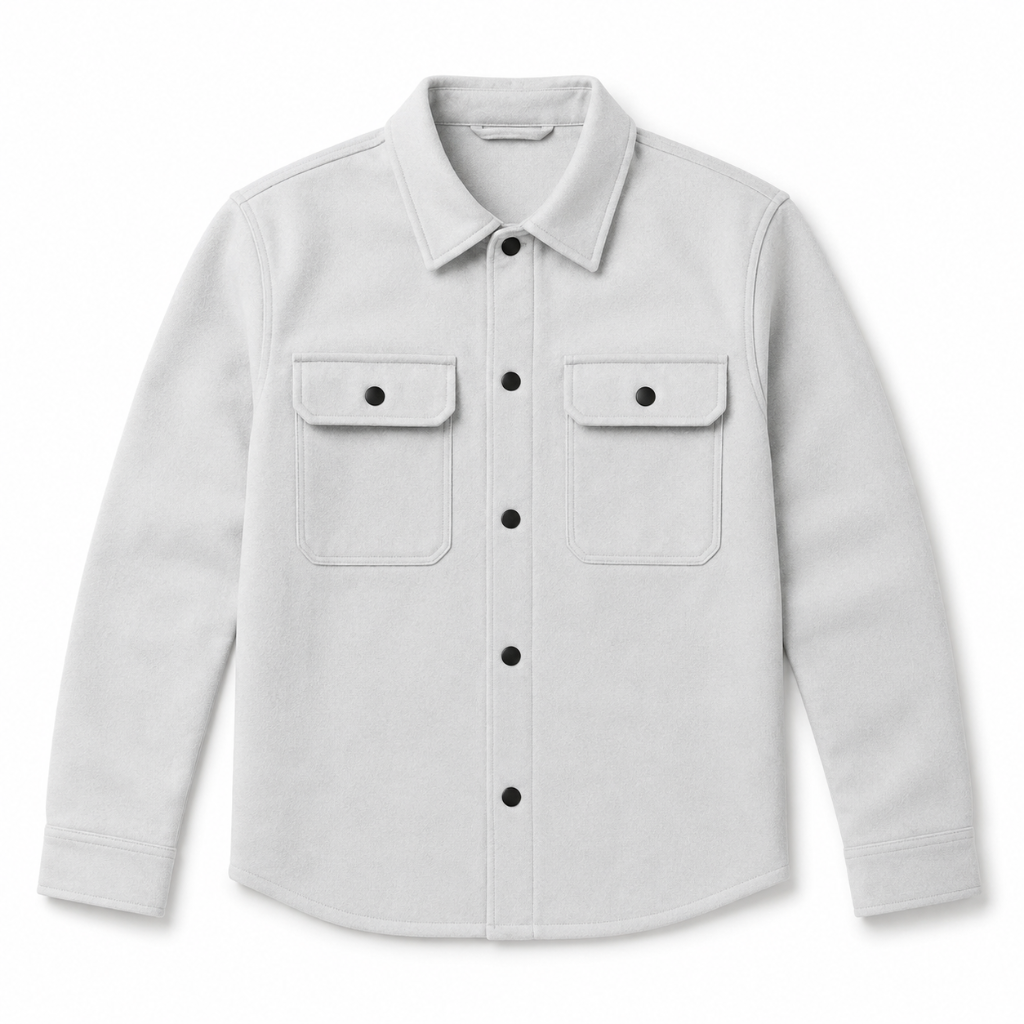 Men's Overshirt Jacket with Button Closure