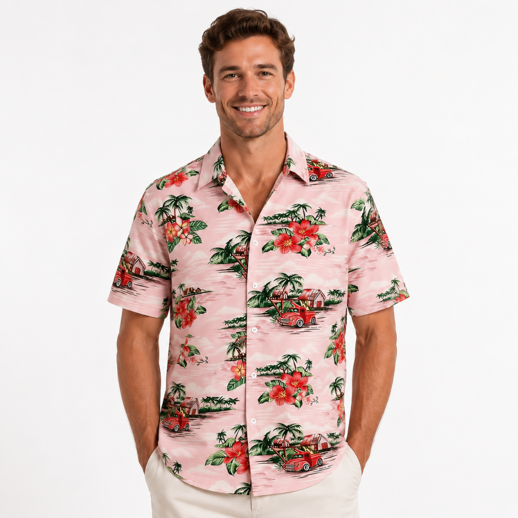 Cotton Sailing Beach Palm Tree Shirt