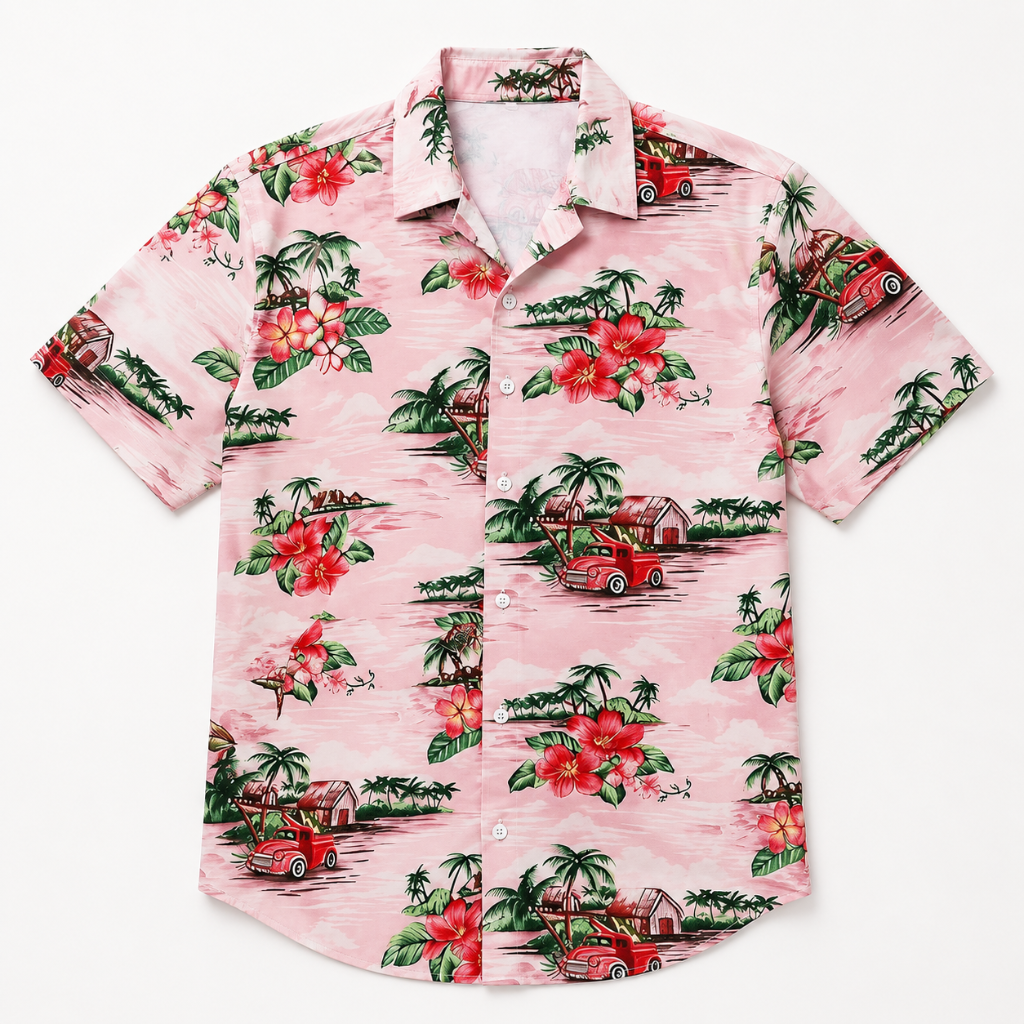 Cotton Sailing Beach Palm Tree Shirt