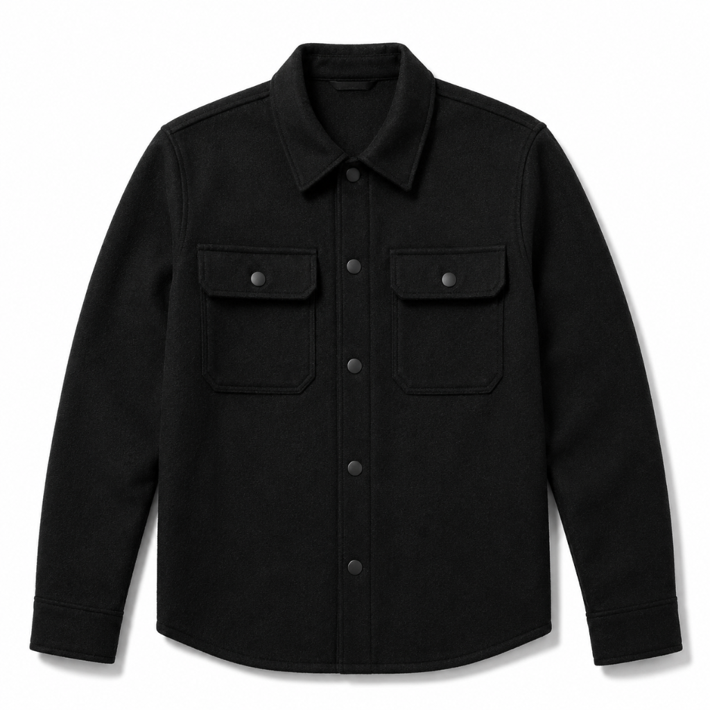 Men's Overshirt Jacket with Button Closure