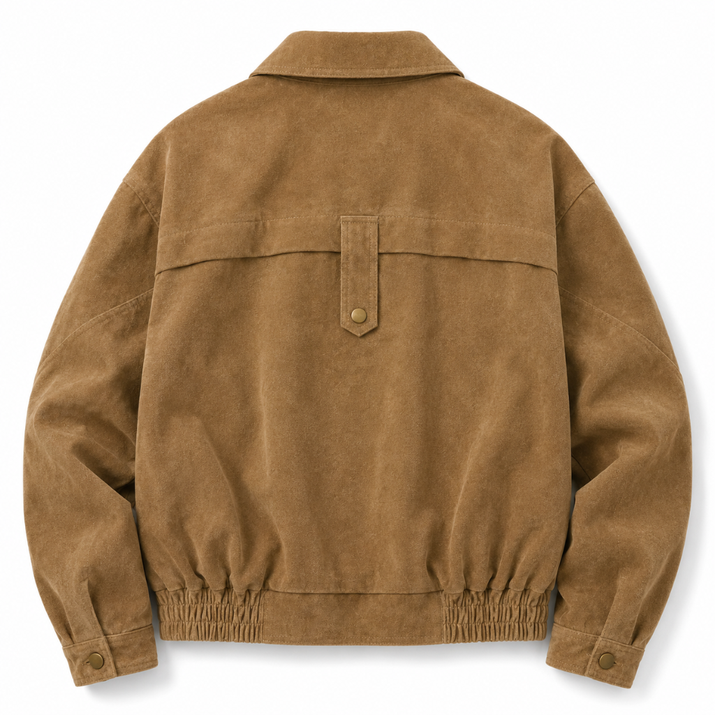 Vintage Faux Leather Oversized Bomber Jacket