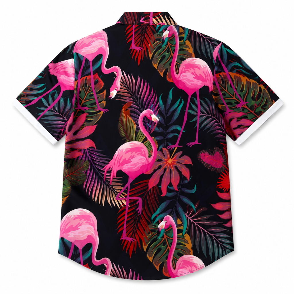 Plus Size Flamingo Tropical Hawaiian Shirt