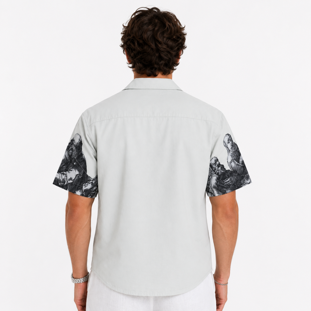 Renaissance Sketch Art Cuban Shirt