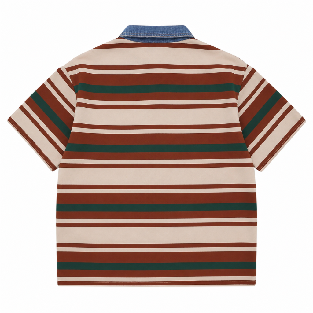 Vintage Striped Men's Polo Shirt