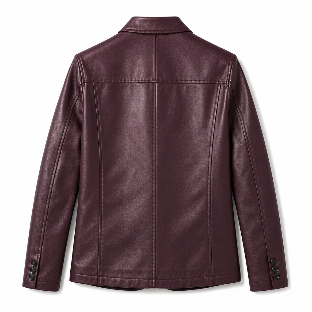 Classic Leather Men's Side Pocket Jacket