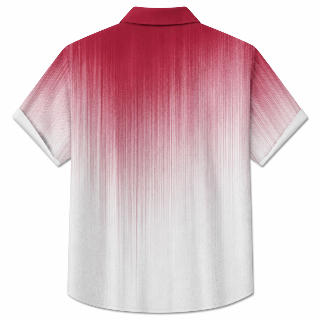 Hawaiian Coconut Tree Gradient Button Shirt